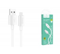 Кабель USB - MicroUSB HOCO X107 2,4A (белый) 1м