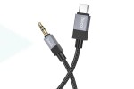 Кабель аудио HOCO UPA32B Clever (штекер Type-C - вход AUX 3.5 mm) 1 метр черный