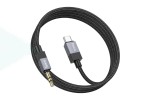 Кабель аудио HOCO UPA32B Clever (штекер Type-C - вход AUX 3.5 mm) 1 метр черный