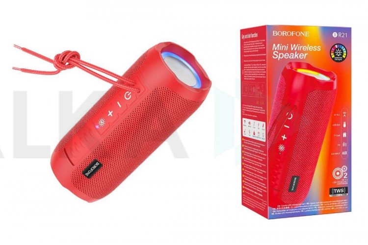 Портативная беспроводная колонка BOROFONE BR21 Sports BT (красный)