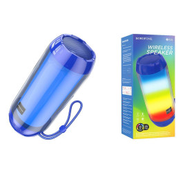 Портативная беспроводная колонка BOROFONE BR25 Crazy sound colorful luminous BT (синий)