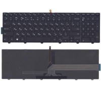 Клавиатура для ноутбука Dell Inspiron 15-3000 черная с подсветкой