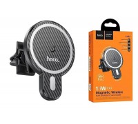 Держатель автомобильный для телефона HOCO CA85 Ultra fastmagnetic wireless charging car holder черный