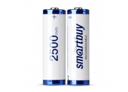 Аккумулятор NiMh Smartbuy AA/2BL 2500 mAh цена за 2 шт (24/240) (SBBR-2A02BL2500)