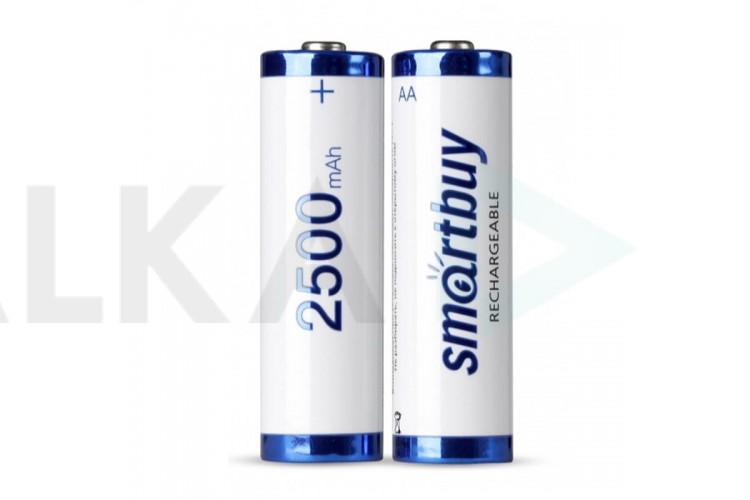 Аккумулятор NiMh Smartbuy AA/2BL 2500 mAh цена за 2 шт (24/240) (SBBR-2A02BL2500)