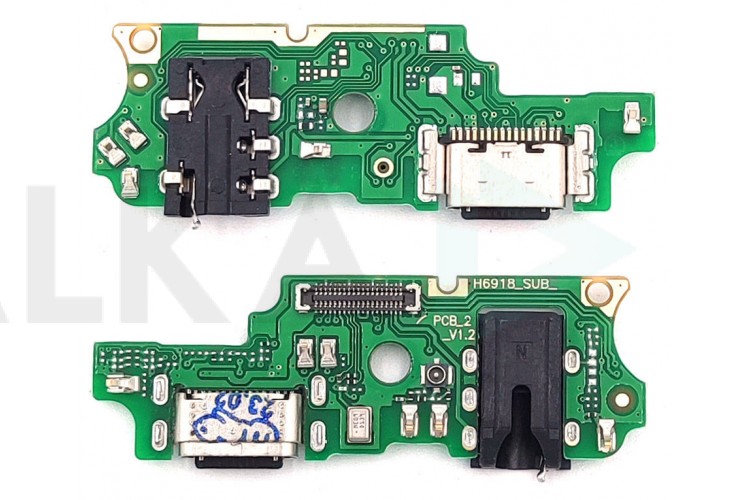 Шлейф для Tecno Pova 3 с разъемом зарядки + разъем гарнитуры (плата)