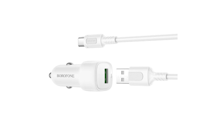 Автомобильное зарядное устройство BOROFONE BZ34 Cloud QC3.0 с одним портом (Type-C) (черный) Автомобильное зарядное устройство BOROFONE BZ34 Cloud QC3.0 с одним портом (Type-C) (черный)