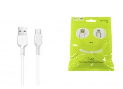 Кабель USB - USB Type-C HOCO X13, 2,4A (белый) 1м