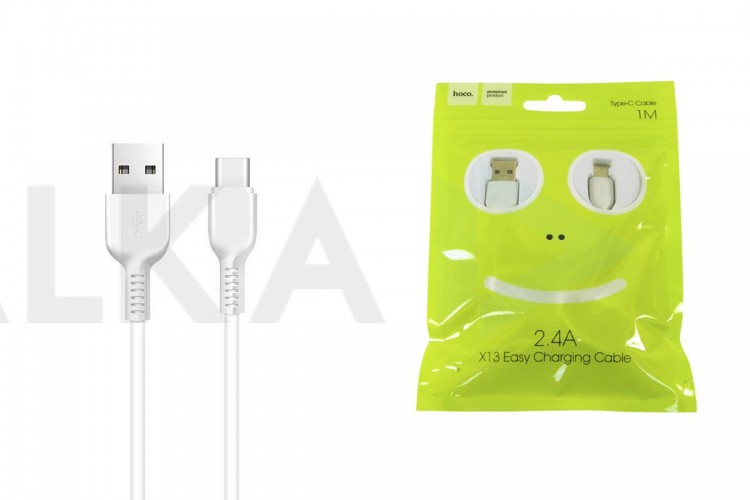 Кабель USB - USB Type-C HOCO X13, 2,4A (белый) 1м