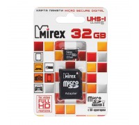 Карта памяти microSDHC MIREX 32 GB UHS-I (class 10) с адаптером (13613-ADSUHS32)