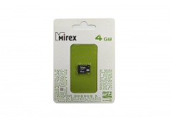 Карта памяти microSDHC MIREX 4 GB (class 10) без адаптера