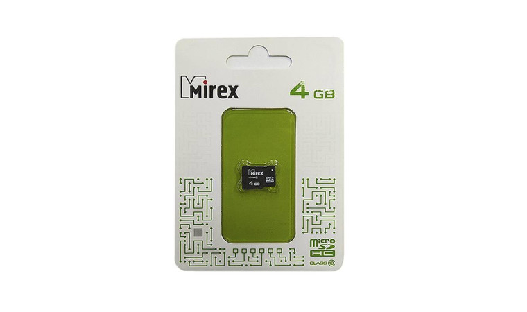 Карта памяти microSDHC MIREX 4 GB (class 10) без адаптера