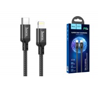 Кабель USB Type-C - Lightning HOCO X14 (черный) 3м (в оплетке)