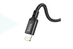 Кабель USB Type-C - Lightning HOCO X14 (черный) 3м (в оплетке)