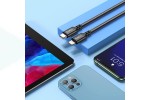 Кабель USB Type-C - Lightning HOCO X14 (черный) 3м (в оплетке)