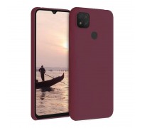 Чехол для Xiaomi Redmi 9С тонкий  (бордовый)