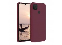 Чехол для Xiaomi Redmi 9С тонкий  (бордовый)