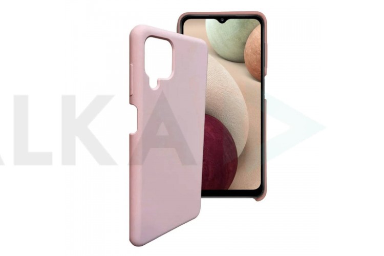 Чехол для Samsung A12 тонкий (розовый песок)