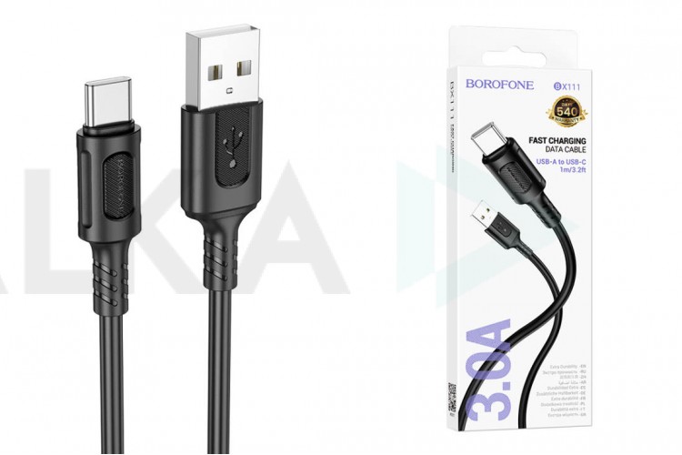 Кабель USB - USB Type-C BOROFONE BX111, (черный) 1м