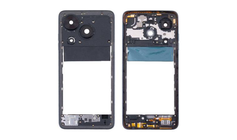 Средняя часть для Tecno Spark 20C (BG7n) (рамка задней крышки) черный