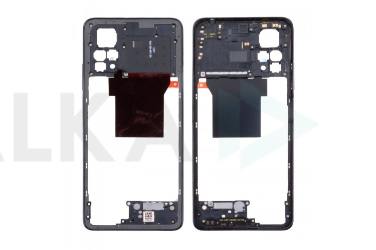 Средняя часть для Xiaomi Redmi Note 12 Pro 4G (2209116AG) (рамка задней крышки) черный, с разбора