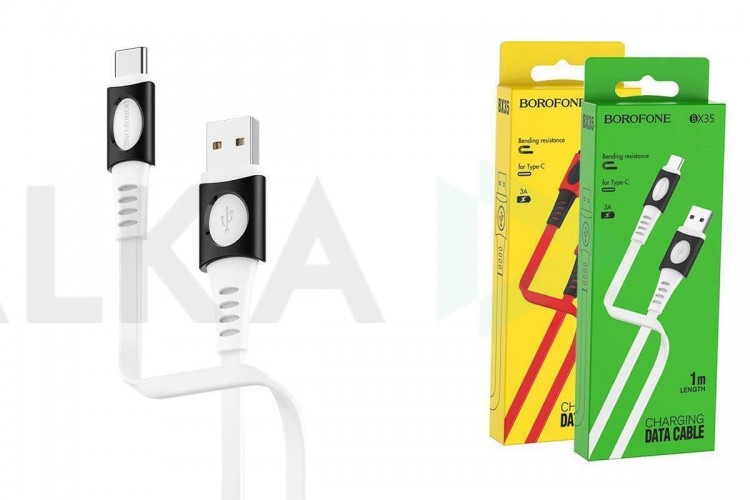 Кабель USB - USB Type-C BOROFONE BX35, 3A (белый) 1м