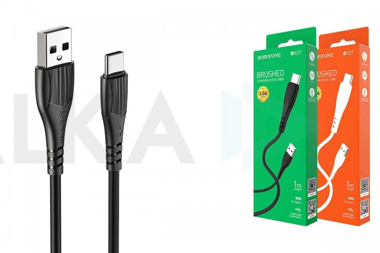 Кабель USB - USB Type-C BOROFONE BX37, 3A (черный) 1м