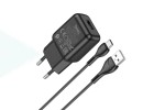 Сетевое зарядное устройство USB + кабель Type-C HOCO C96A (черный)