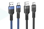 Кабель USB - USB Type-C HOCO U110 (синий) 1м