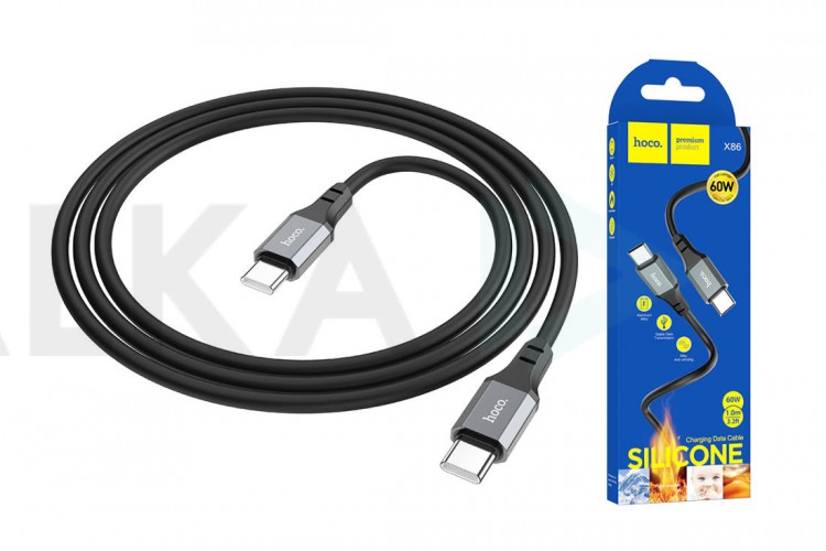 Кабель USB Type-C - USB Type-C HOCO X86 PD60W (черный) 1м