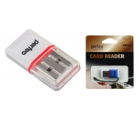 Картридер Perfeo Card Reader Micro SD, (PF-VI-R008 White) белый