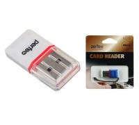 Картридер Perfeo Card Reader Micro SD, (PF-VI-R008 White) белый