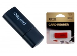 Картридер Perfeo Card Reader Micro SD, (PF-VI-R023 Black) чёрный
