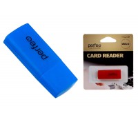 Картридер Perfeo Card Reader Micro SD, (PF-VI-R023 Blue) синий