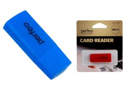 Perfeo Card Reader Micro SD, (PF-VI-R023 Blue) синий