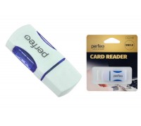 Картридер Perfeo Card Reader Micro SD, (PF-VI-R024 Blue) синий