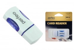 Картридер Perfeo Card Reader Micro SD, (PF-VI-R024 Blue) синий