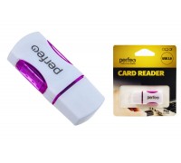 Картридер Perfeo Card Reader Micro SD, (PF-VI-R024 Purple) фиолетовый