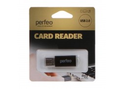 Картридер Perfeo Card Reader Micro SD, (PF-VI-R025 Black) чёрный