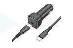 Автомобильное зарядное устройство АЗУ USB-С + кабель Type-C BOROFONE BZ28 Trophie single port PD30W (черный)