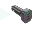 Автомобильное зарядное устройство АЗУ 2USB-C + USB BOROFONE BZ28C Trophie PD60W (черный)