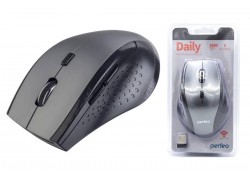 Мышь беспроводная Perfeo "DAILY", 6 кн, DPI 800-1600, USB PF_A4508 (серый металлик)