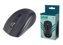 Мышь беспроводная Perfeo "LEVEL", 4 кн, DPI 800-1600, USB, (черный)