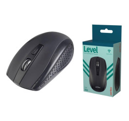 Мышь беспроводная Perfeo "LEVEL", 4 кн, DPI 800-1600, USB, (черный)