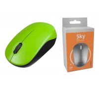 Мышь беспроводная Perfeo "SKY", 3 кн, DPI 1200, USB (зеленый)