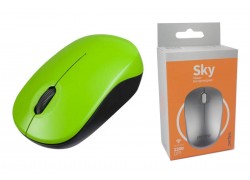 Мышь беспроводная Perfeo "SKY", 3 кн, DPI 1200, USB (зеленый)