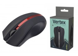 Мышь беспроводная Perfeo "VERTEX", 3 кн, DPI 1000, USB (черно-красный)