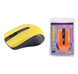 Мышь беспроводная Perfeo "RAINBOW", 3 кн, USB (черно-желтый)