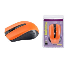 Мышь беспроводная Perfeo "RAINBOW" 3 кнопки USB (черно-оранжевый)