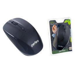 Мышь беспроводная Perfeo "TRACER", 4 кн, 1200 DPI, USB, (черный)
